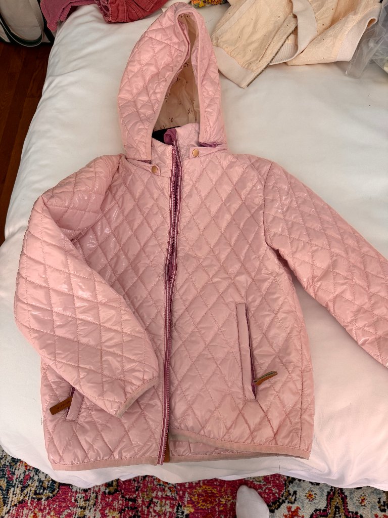 Norther Classics Ballerina Pink Quilted Girls Jacket Size 7/8